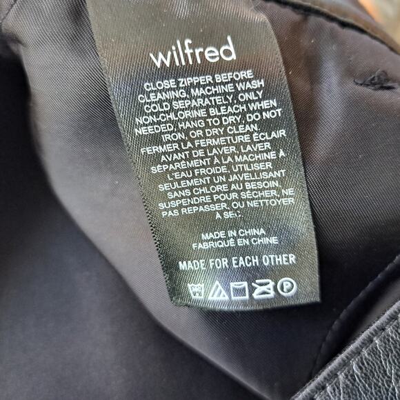 Aritzia Wilfred Melina Black Faux Leather Pant Size 4 High Rise Straight Leg - Picture 6 of 10